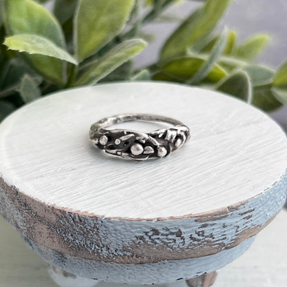 Melted Recycled Sterling Silver Ring