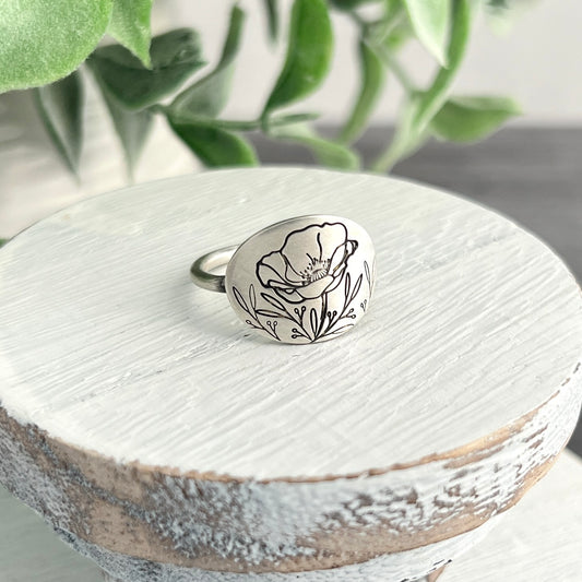 Precious Poppy Ring