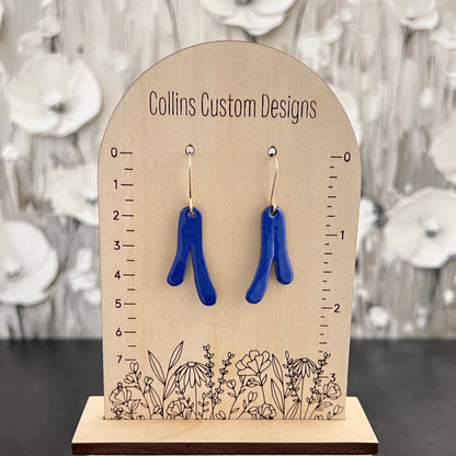 Abstract Enamel Flared Drop Earrings