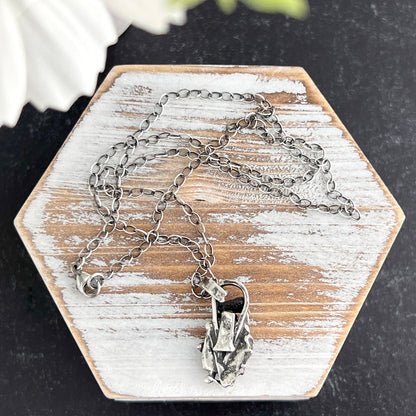 Melted Recycled Sterling Silver Necklace