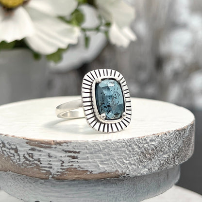 Sterling Silver Moss Kyanite Ring