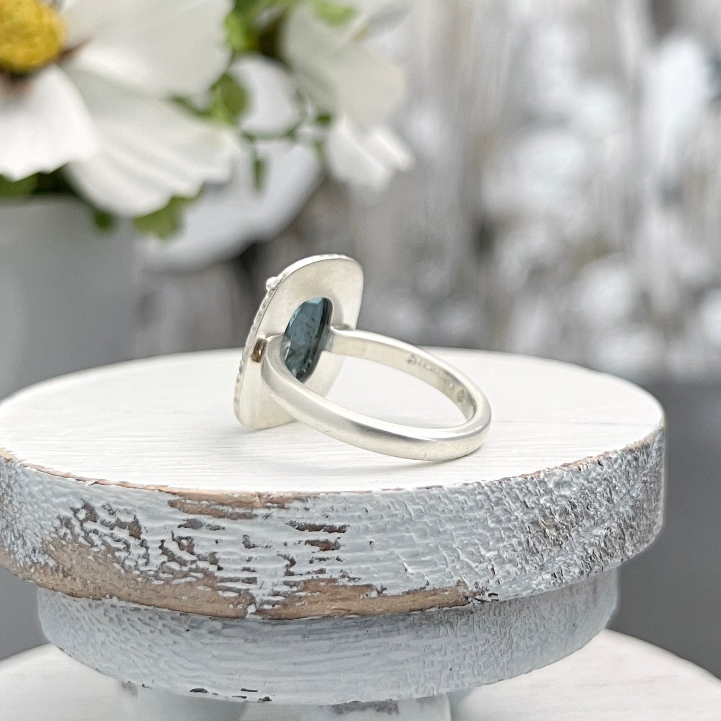 Sterling Silver Moss Kyanite Ring