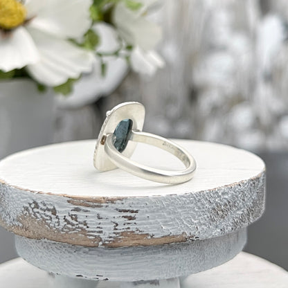 Sterling Silver Moss Kyanite Ring