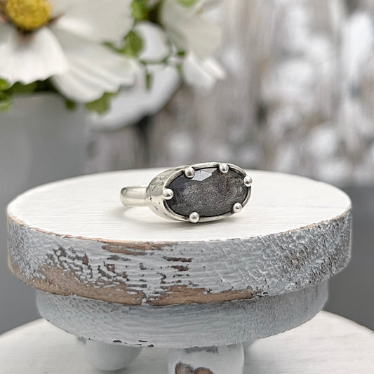 Sterling Silver Labradorite Galaxy Ring
