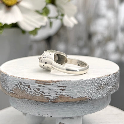 Sterling Silver Labradorite Galaxy Ring