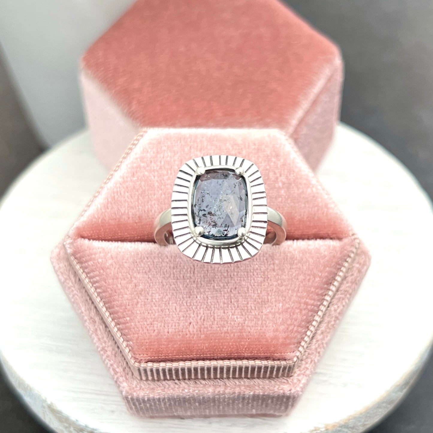 Sterling Silver Moss Kyanite Ring