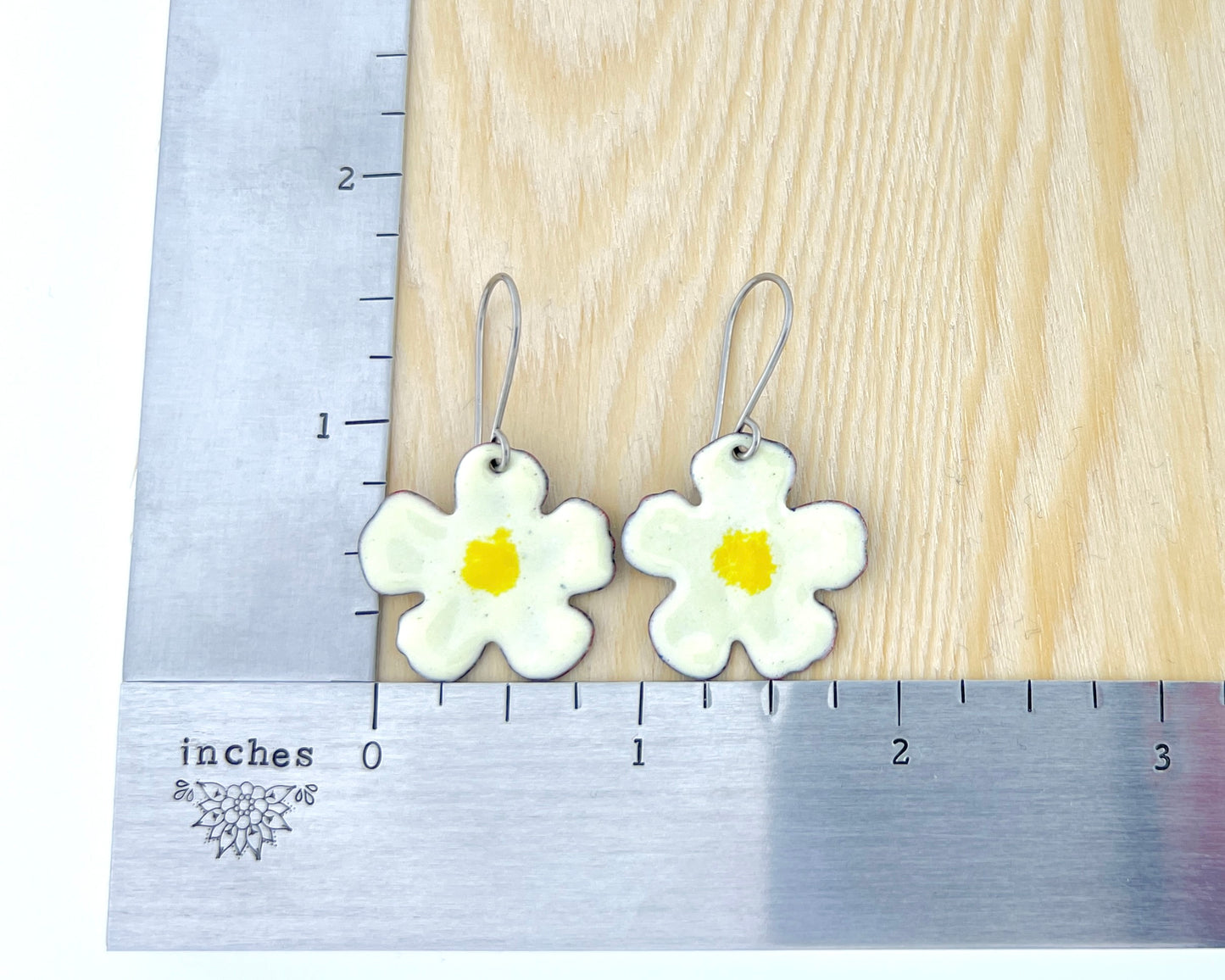 Enamel Flower Earrings