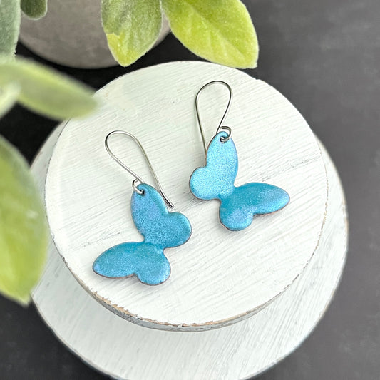 Enamel Butterfly Earrings