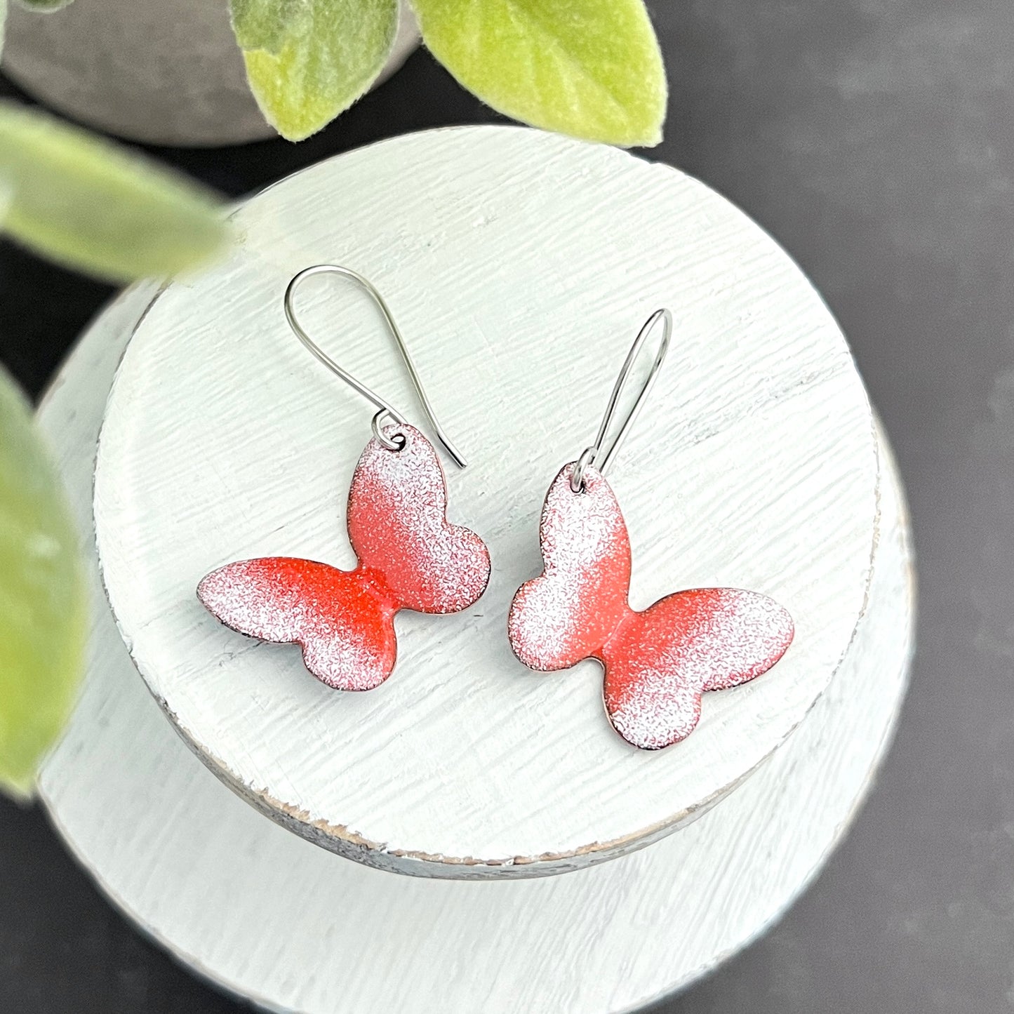 Enamel Butterfly Earrings