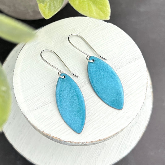 Marquise Shimmery Enamel Earrings