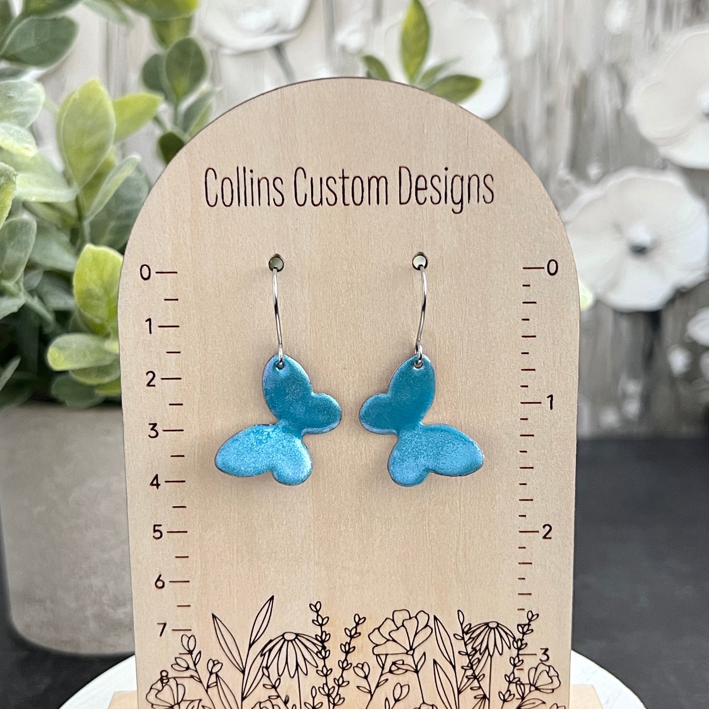 Enamel Butterfly Earrings