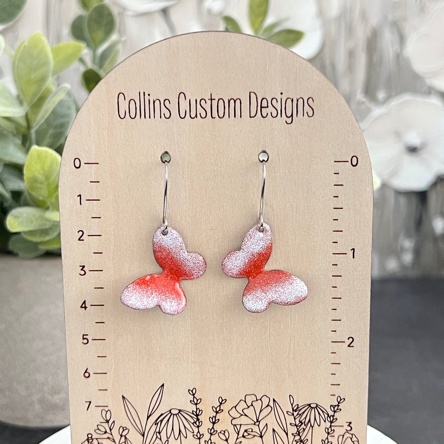 Enamel Butterfly Earrings