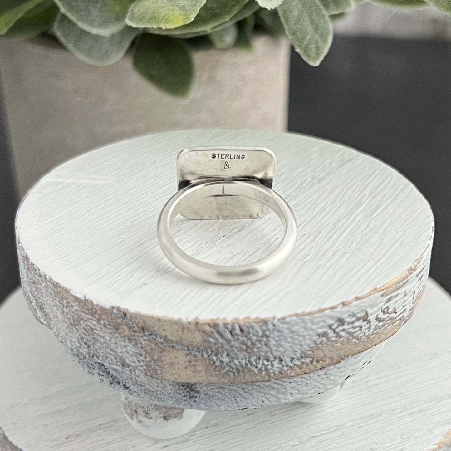 Hand Stamped Floral Bouquet Ring