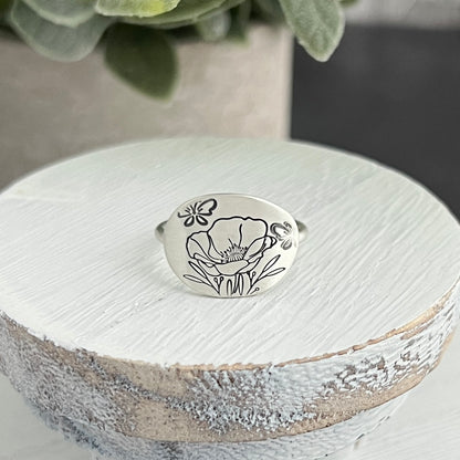 Precious Poppy Ring
