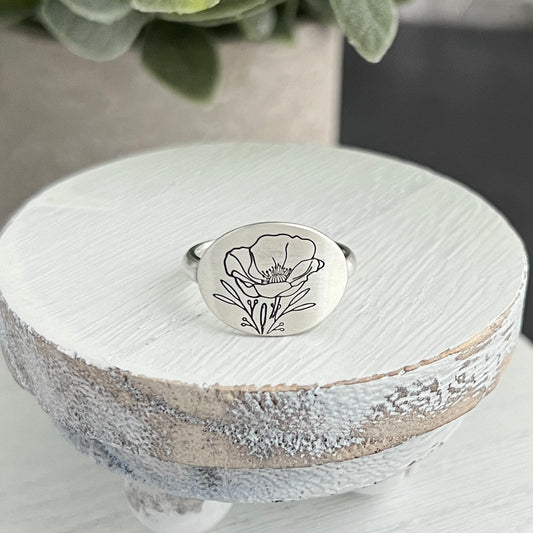 Precious Poppy Ring