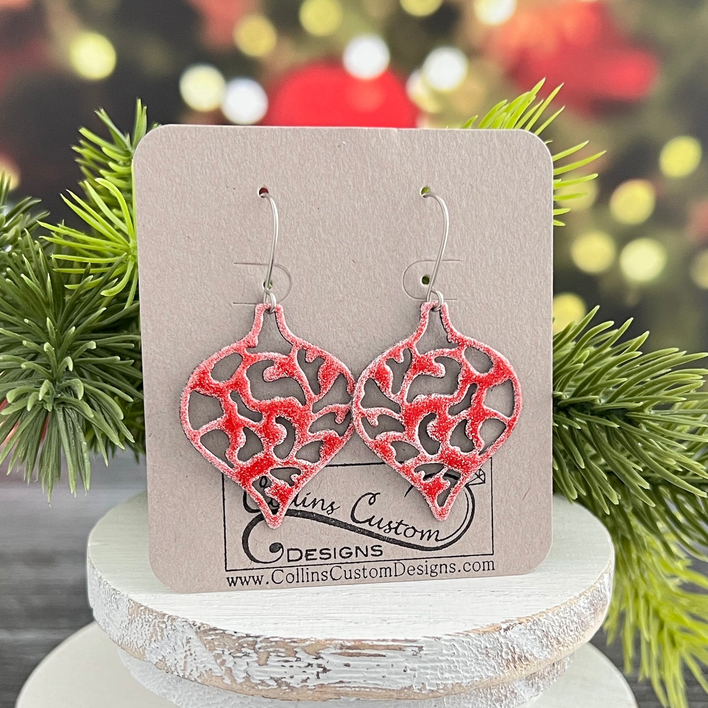 Enamel Cut-Out Mini Ornament Earrings