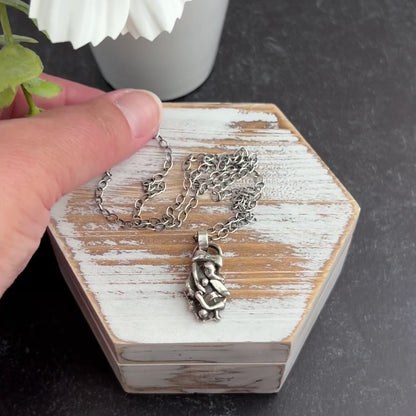 Melted Recycled Sterling Silver Necklace