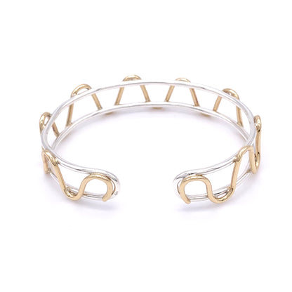 Ribbon of Brass Silver Cuff Bracelet