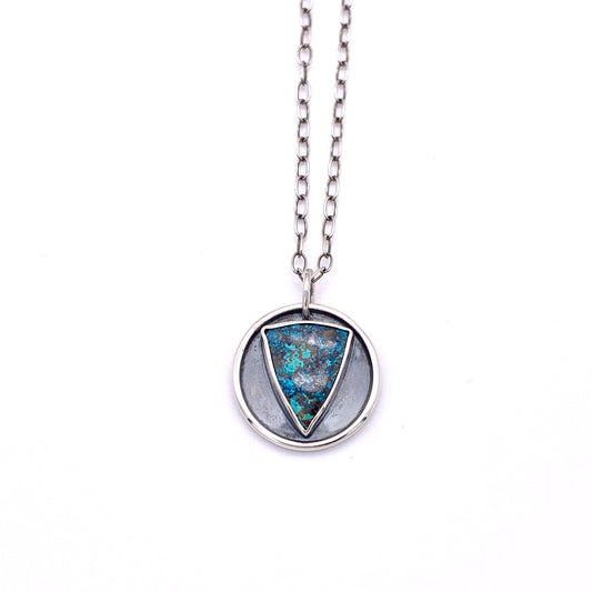 Sterling Silver Azurite Necklace